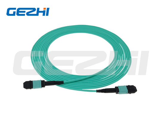 0.5/1/2/3 متر یا کابل پچ MPO سفارشی، اتصالات با چگالی بالا OM3 کابل پچ MPO