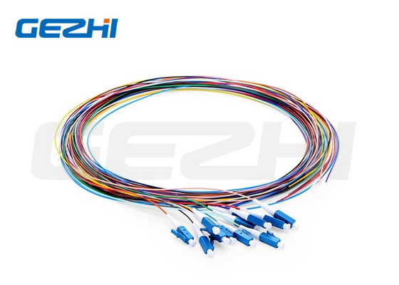 1m 3ft Fiber Optic Pigtail Single Mode Lc Upc 12 فیبر Os2 بدون ژاکت کد رنگ