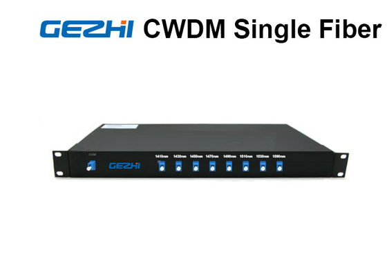 8 کانال CWDM Mux Demux Simplex Uni - Directional 1RU Rack Mount Single Fiber