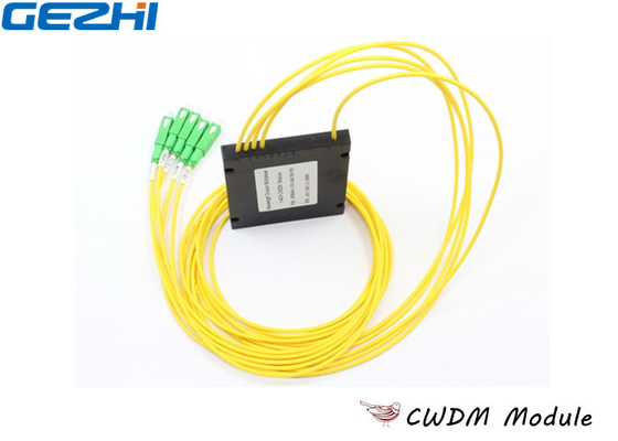 زرد 1x4 CWDM Mux Demux ABS نوع 1270 - طول موج 1610nm برای نظارت بر خط