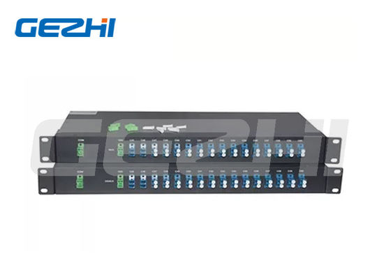 خرید ماژول مالتی‌پلکسر/دی‌مالتی‌پلکسر DWDM دو فیبر 16 کاناله با کانکتور LC UPC قابل نصب در رک 1U تولید آنلاین