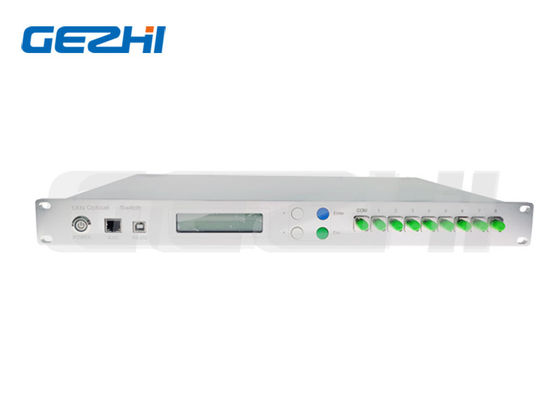خرید RS232 و رابط Ethernet Rackmount 1 × N ((N≤8) سوئیچ نوری با محدوده طول موج 1260 ~ 1650nm تولید آنلاین