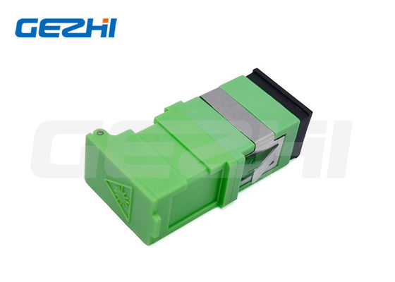 خرید SC Side Shutter Fiber Optic Adapter با کلیمپ فلزی سبز و بدون فلنج برای حفاظت از لیزر تولید آنلاین