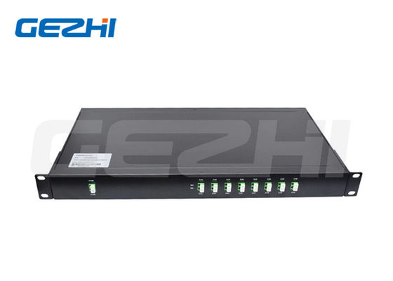 خرید 8 کانال DWDM Mux Demux 1U 19'' Rack LC/APC Connector Multiplexer تقسیم طول موج متراکم تولید آنلاین