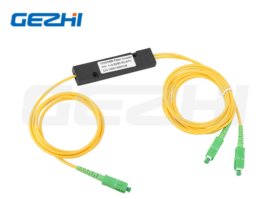 خرید OEM فیبر نوری تقسیم کننده ، تک حالت SC / APC 1x2 PLC تقسیم کننده online manufacture