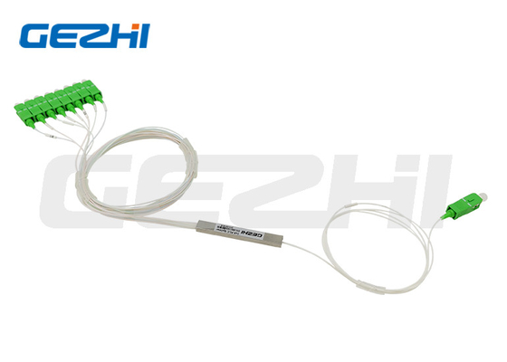 خرید 1x8 فیبر نوری PLC Splitter Blockness لوله فولاد ضد زنگ G657A1 SC/APC کانکتور در GEPON، FTTH online manufacture
