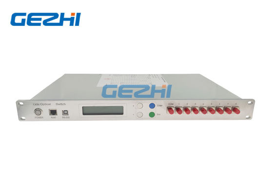 خرید ماژول سوئیچ نوری 1x8 چند حالته با کنترل RS232 در 1100 نانومتر در رک 19 اینچی تولید آنلاین