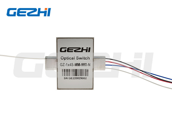 سوئیچ نوری 1x4T فیبر S105/125um برای تعویض کانال لیزر / تجهیزات پزشکی