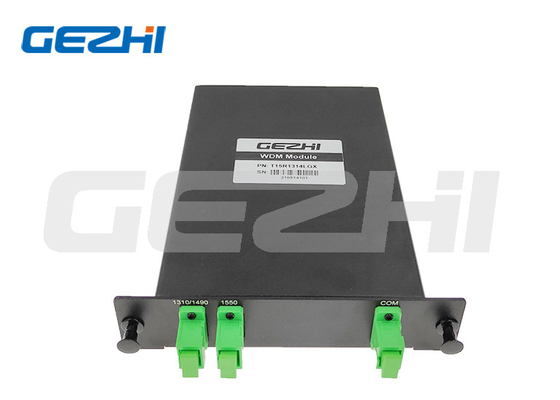 فیلتر 3 پورت CATV، اسپلیتر نوری WDM 1310/1490/1550 نانومتری ماژول کاست LGX در سیستم GPON، FTTH