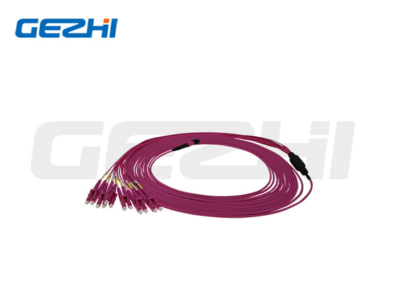 سری پچ کابل چند حالته MPO 8 Core OM4 MPO LC Patch Cord Pigtail