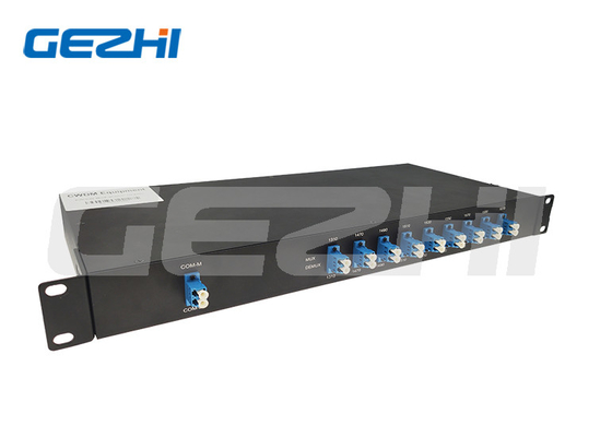1U شاسی Rackmount 1470-1610nm فیبر چندگانه 8ch CWDM Mux / Demux LC / UPC SMF-28e یا سفارشی برای سیستم های PON CATV