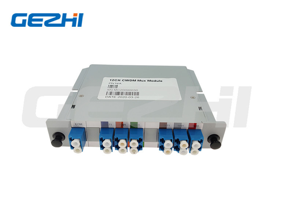 ماژول CWDM فیبر 12CH MUX با ایزوله بالا برای سیستم شبکه انتقال نوری غیرفعال
