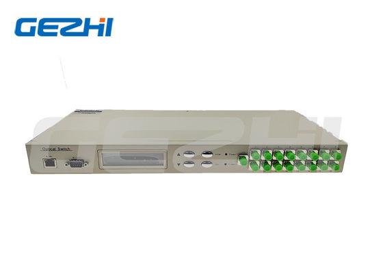 1x16 Rackmount Optical Switch با RS232 و رابط Ethernet برای ارتباطات امن طول موج 850 ~ 1650nm