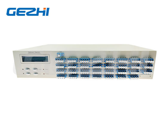 سوئیچ فیبر نوری 1x128 با زمان سوئیچینگ سریع، نمایشگر LCD و کنترل RS232 برای شبکه‌های نوری
