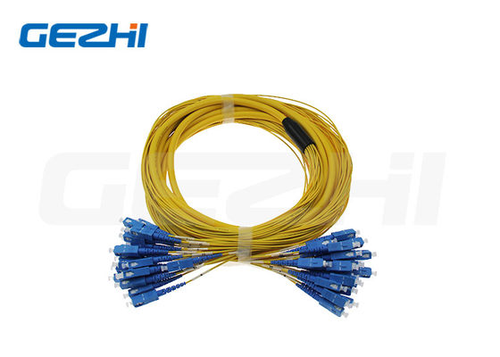 12 هسته SingleMode داخلی سیم پیچ فیبر نوری با کانکتور SC