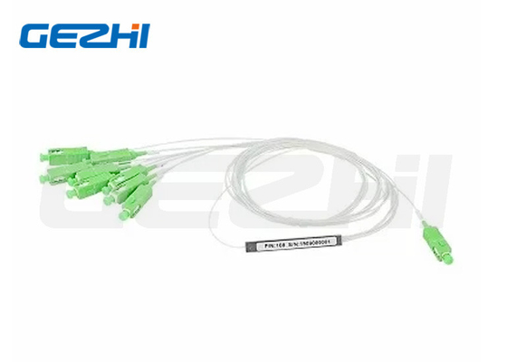 1x8 10.3dB از دست دادن SC/APC G657A1 فولاد نوع فیبر نوری PLC Splitter (60 * 7 * 4mm) در FTTx