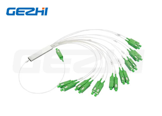 1x16 SC Green Connector از دست دادن ورودی کم 0.9mm Mini Tube PLC Splitter برای سیستم های FTTH و PON