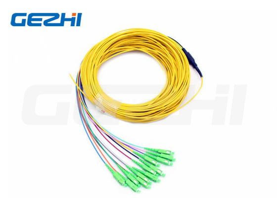 3 - 144F پیش از پایان Fanout Micro Fiber Optic Pigtails 850/1300nm دو پورت