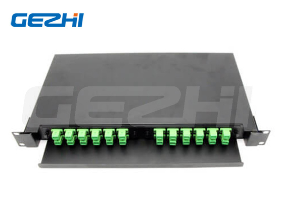 19' 1RU Slide Rail Rack Mount Fiber Optic Patch Panel - 2 فلزی FAP