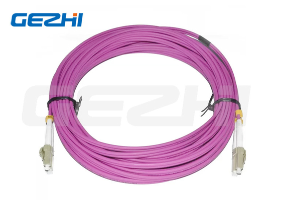مواد PVC سیم پیچ فیبر نوری 10 متر طول LC DX MM 2.0 قطر برای CATV