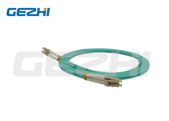 12 هسته LC OM3 / OM4 سیم پیچ MPO به MPO چند حالت OM3 کابل فیبر نوری