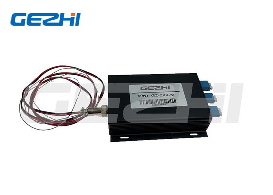 قابلیت اطمینان بالا 2x4 سوئیچ فیبر نوری 1260 ~ 1650nm کنترل TTL سوئیچ نوری نظارت از راه دور در شبکه نوری