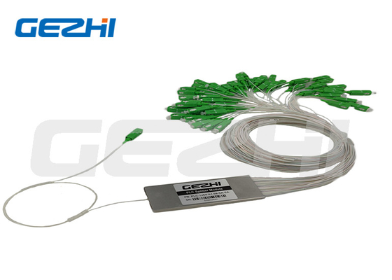 1x64 PLC Splitter طول موج 1260 - 1650nm فیبر نوع PLC Splitter نوری