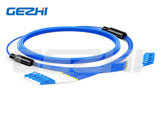 6 فیبر OS2 تک حالت LC/SC/FC/ST کابلی زرهی داخلی 3.0mm چند فیبر