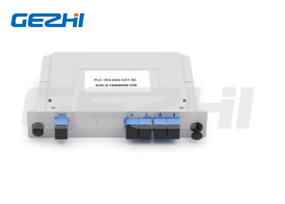 SC/UPC 1*4 نوع ورودی فیبر نوری PLC Splitter با محدوده طول موج عملیاتی 1260~1650 بازگشت 55
