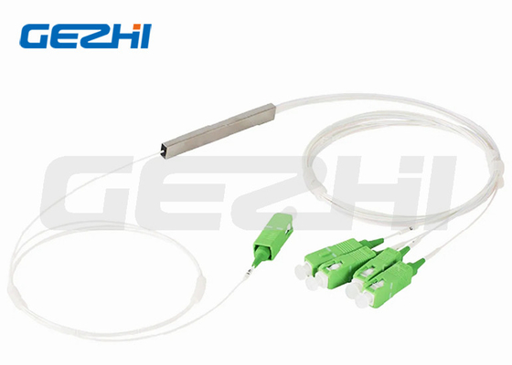 1x4 تک حالت فیبر نوری PLC Splitter با فن خارج & SC / ACP کانکتورها