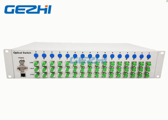 تجهیزات Benchtop Rack 16 جفت 1x2 تجهیزات سوئیچ نوری نصب شده است